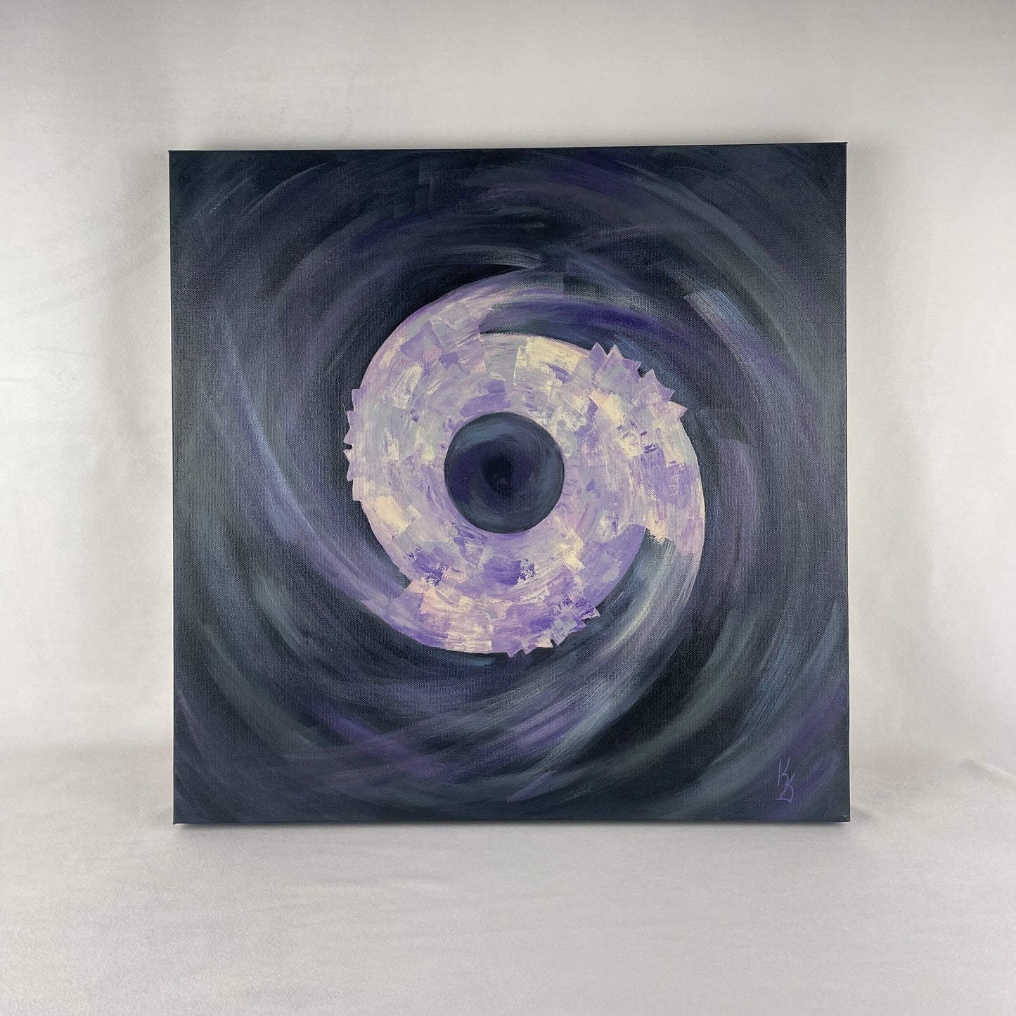 Purple motion... Original acrylic abstract painting on canvas