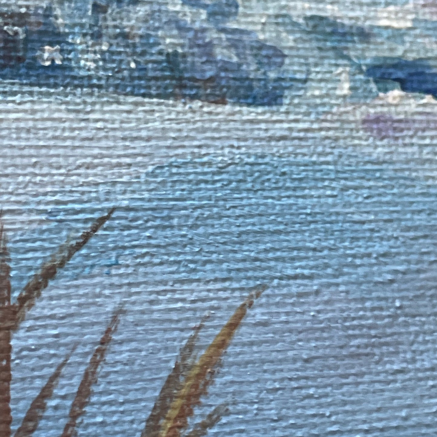 Red Barn in snowy hills. Print