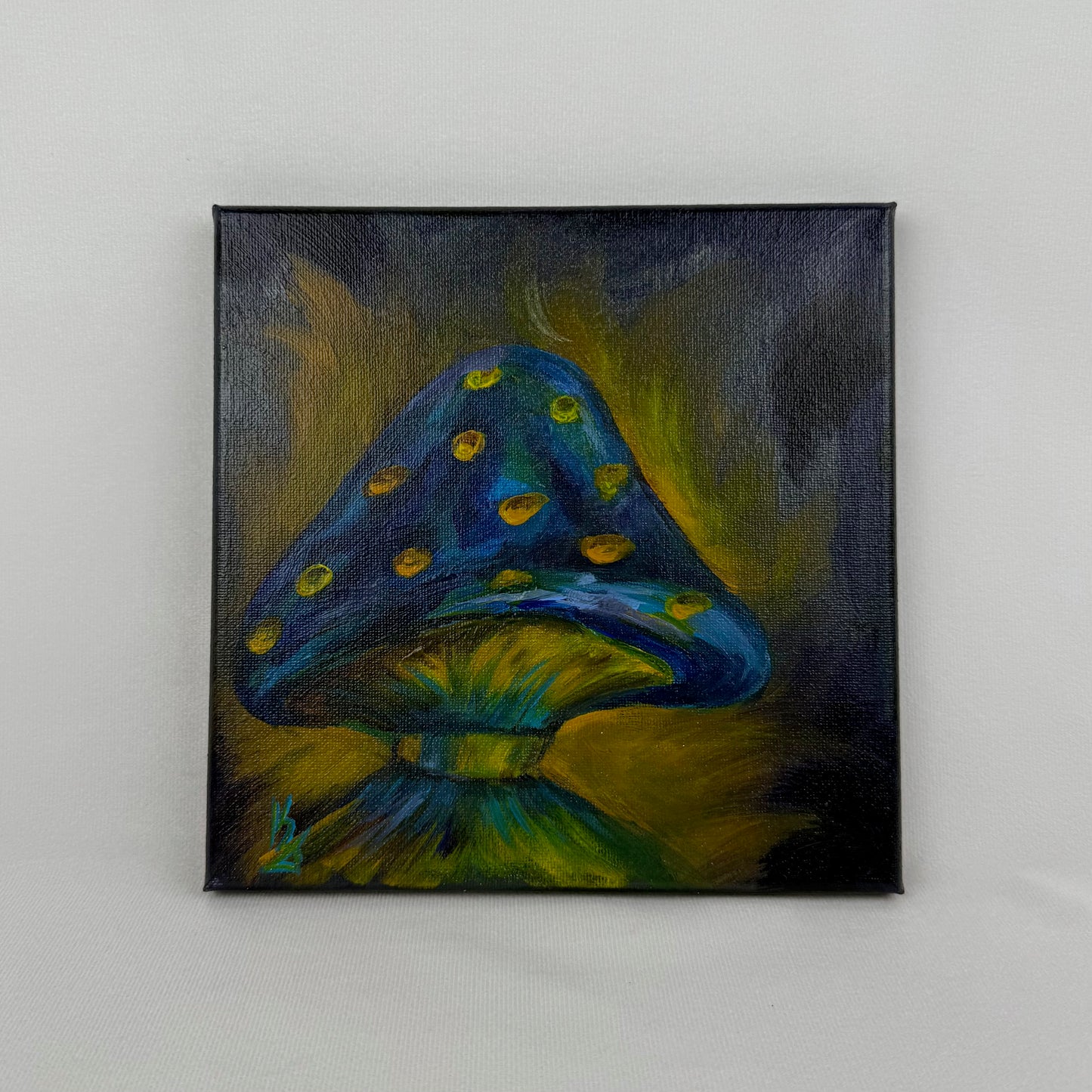 High-headed mushroom... Art, decor, original signed Trippy mushroom painting, psychedelic art