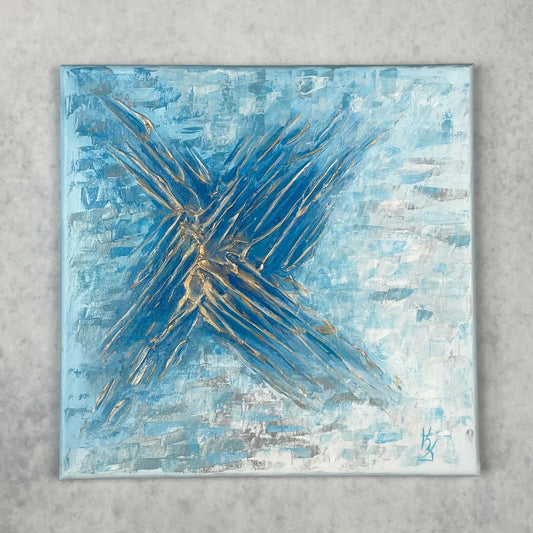 Feelings weave. Art, wall decor, optimistic original signed abstract textured (impasto) painting on canvas
