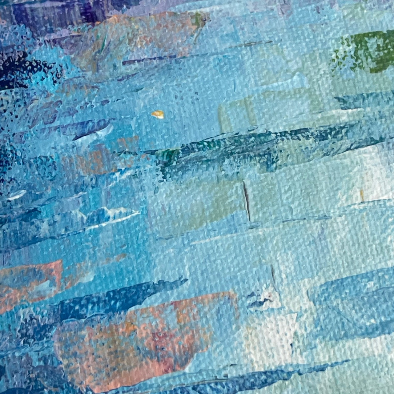 Lily pond. Indigo. Print