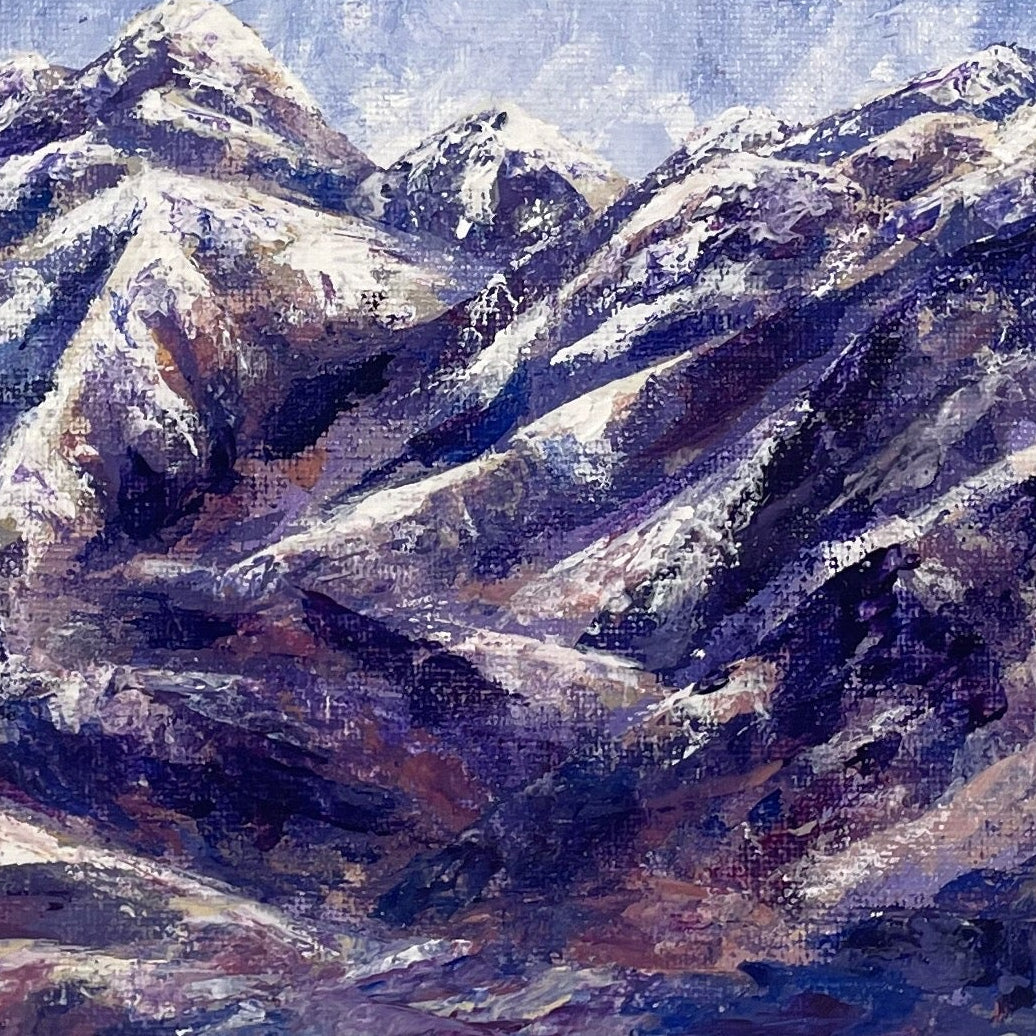 Purple mountains. Print