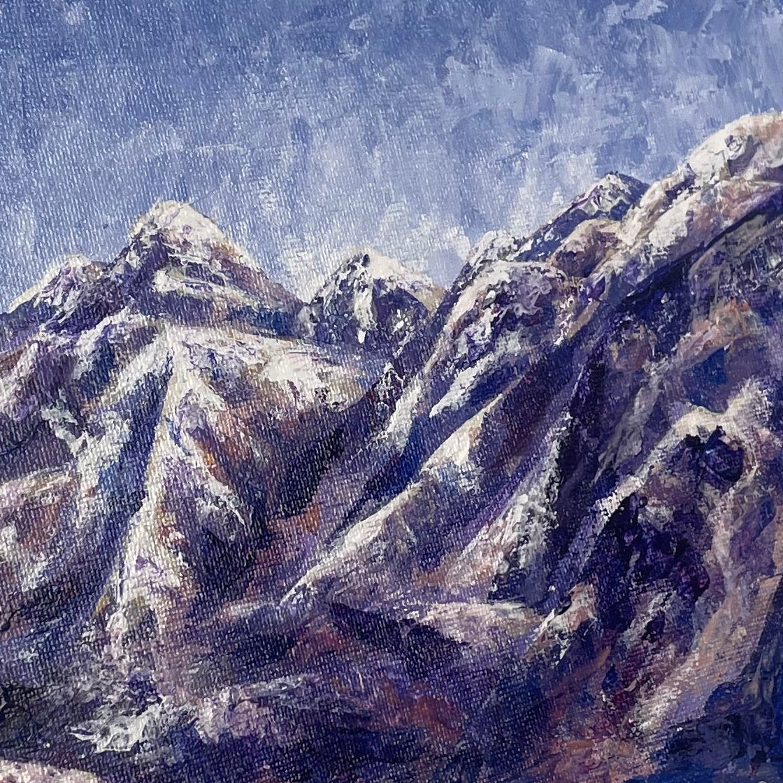 Purple mountains. Print