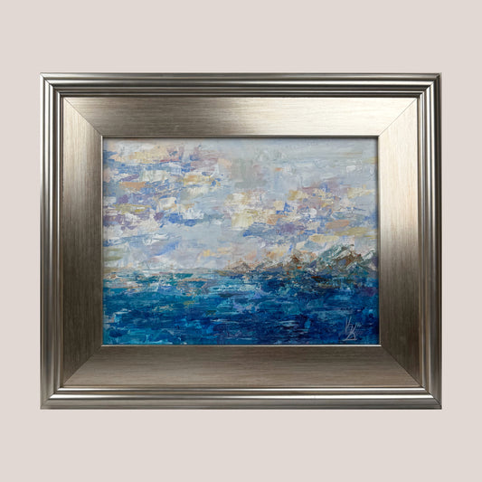 Salty breeze. Plum clouds, framed