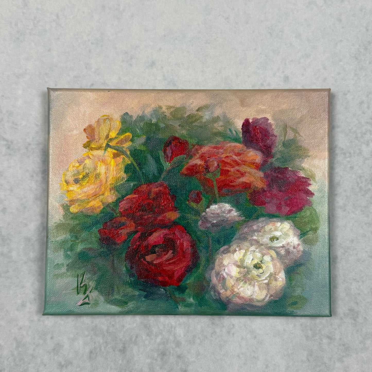 Summers with Grandma. Pink Ranunculus. Print