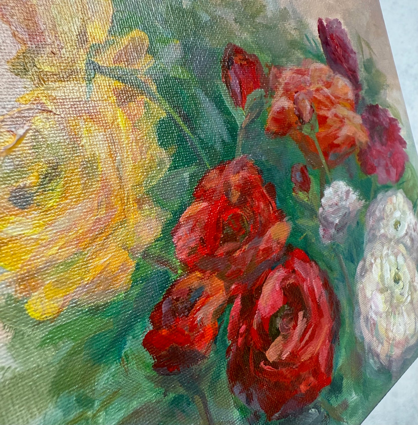 Summers with Grandma. Pink Ranunculus. Print