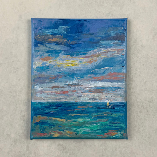 Sailboat. Coral