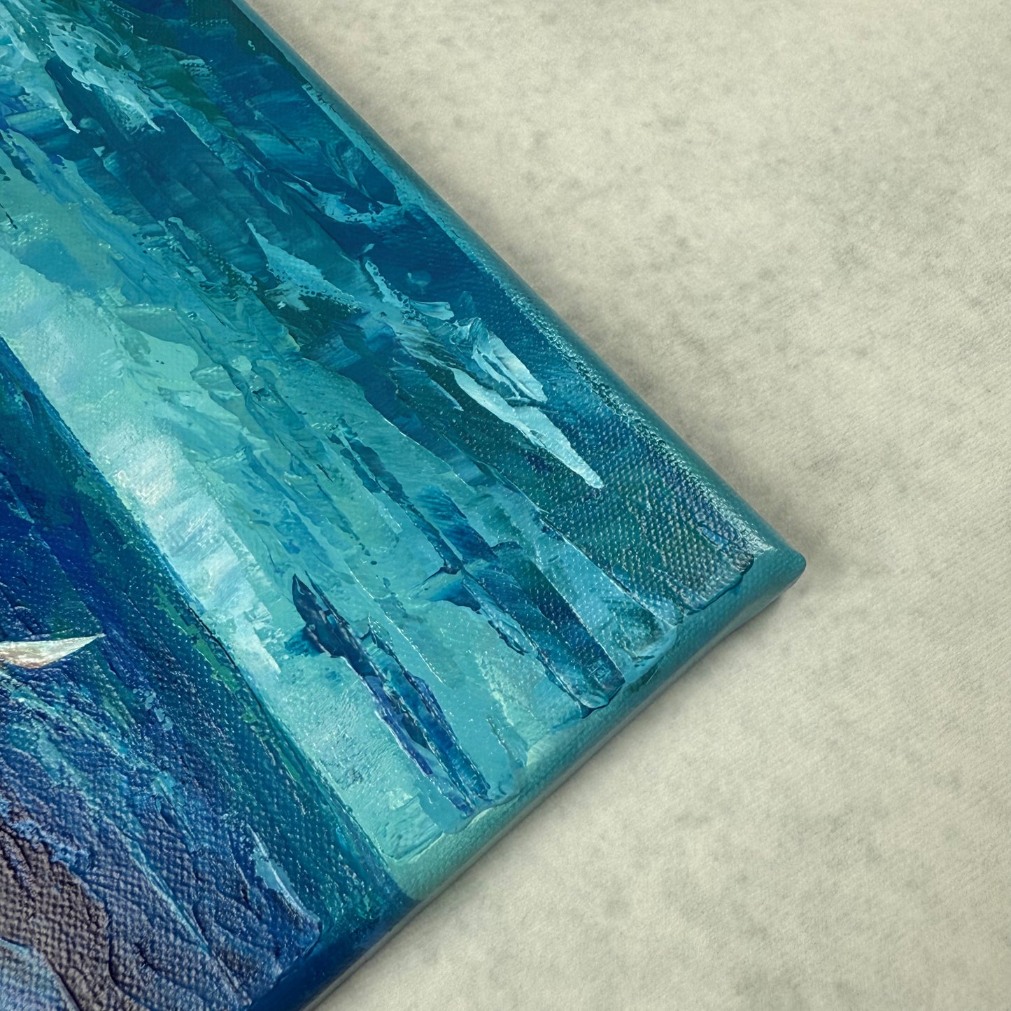 Sailboat. Teal