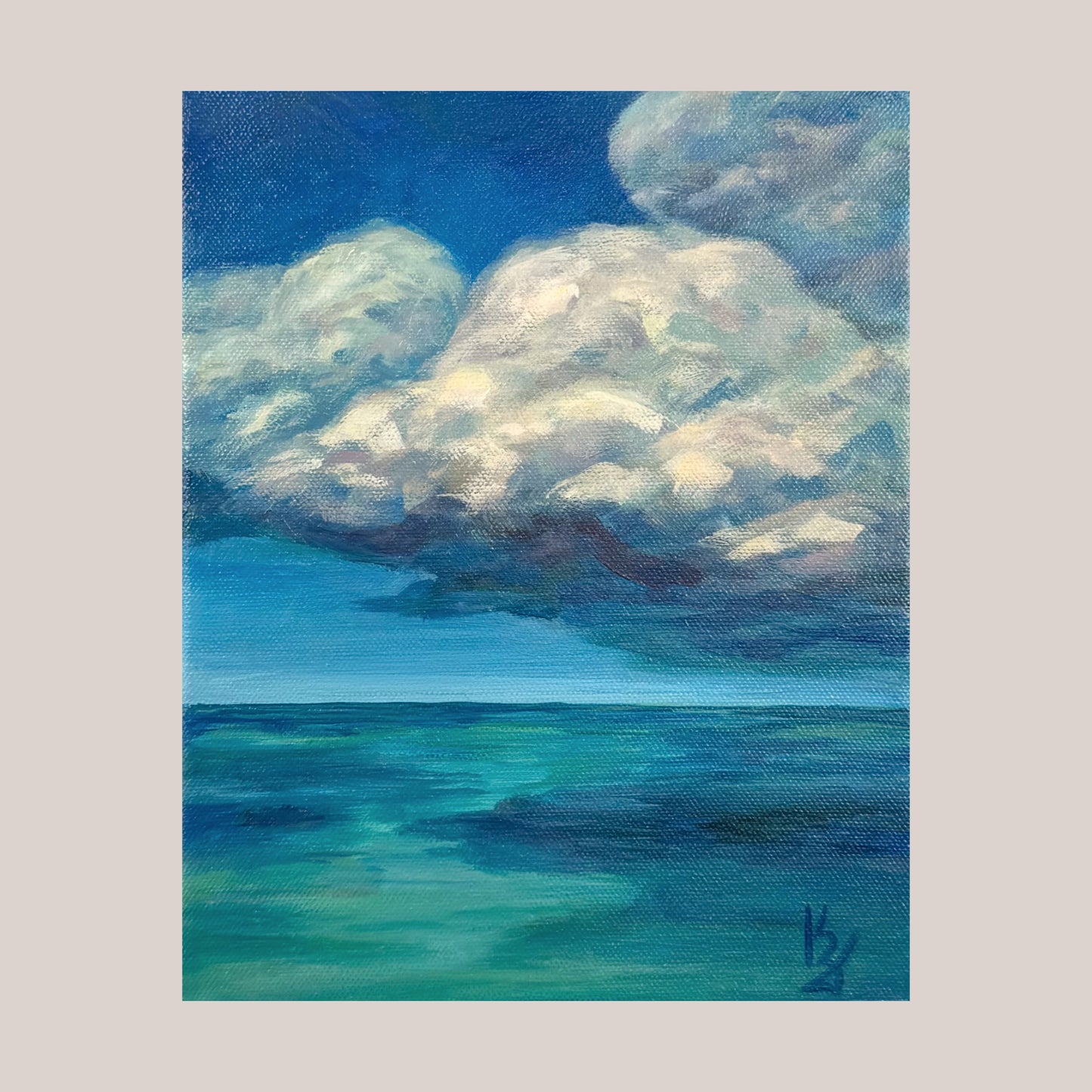 Clouds shadow. Teal